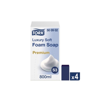 Σαπούνι Χεριών Σε Αφρό 800ml 4 Τεμάχια Tork Luxury 500902