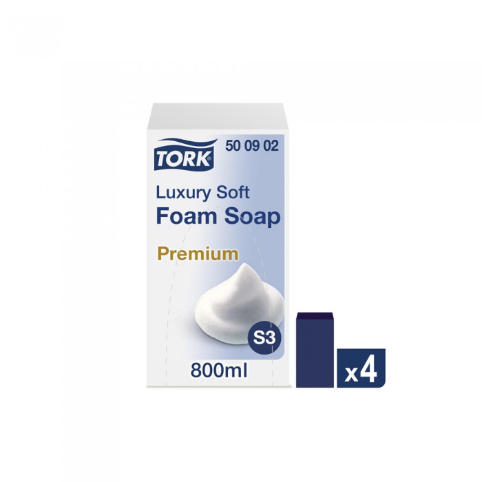 Σαπούνι Χεριών Σε Αφρό 800ml 4 Τεμάχια Tork Luxury 500902