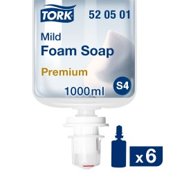 Σαπούνι Χεριών Σε Αφρό 1l 6 Τεμάχια Tork Mild 520501