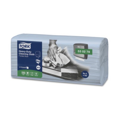 Βιομηχανικό Πανί Καθαρισμού Σε Φύλλα Non-Woven Μπλε 1φυλλο 4x105τεμ Tork Heavyduty 530279