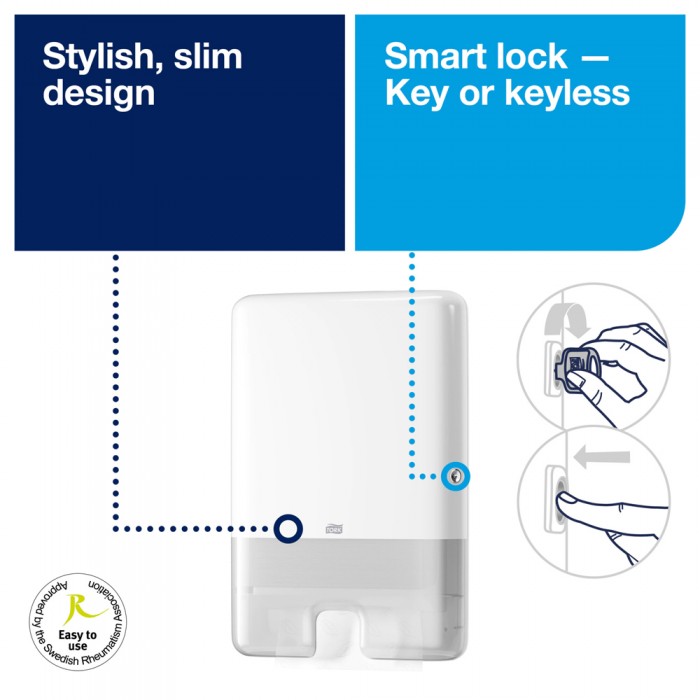 Συσκευή Χειροπετσέτας W Fold Λευκή Tork Xpress® 552000