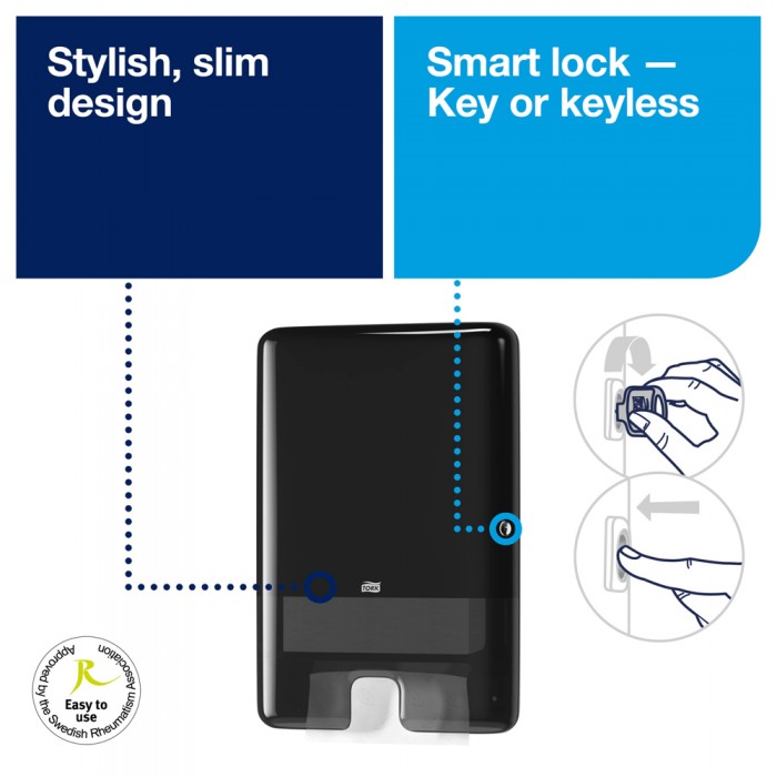 Συσκευή Χειροπετσέτας W Fold Μαύρη Tork Xpress® 552008
