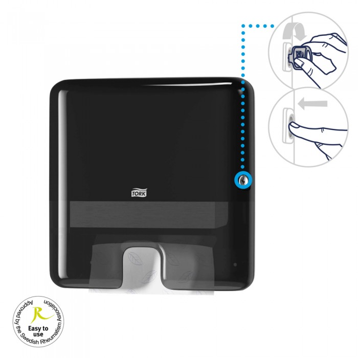 Συσκευή Χειροπετσέτας Mini W Fold Μαύρη Tork Xpress® 552108