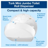 Συσκευή Χαρτιού Υγείας Λευκή Tork Mini Jumbo 555000