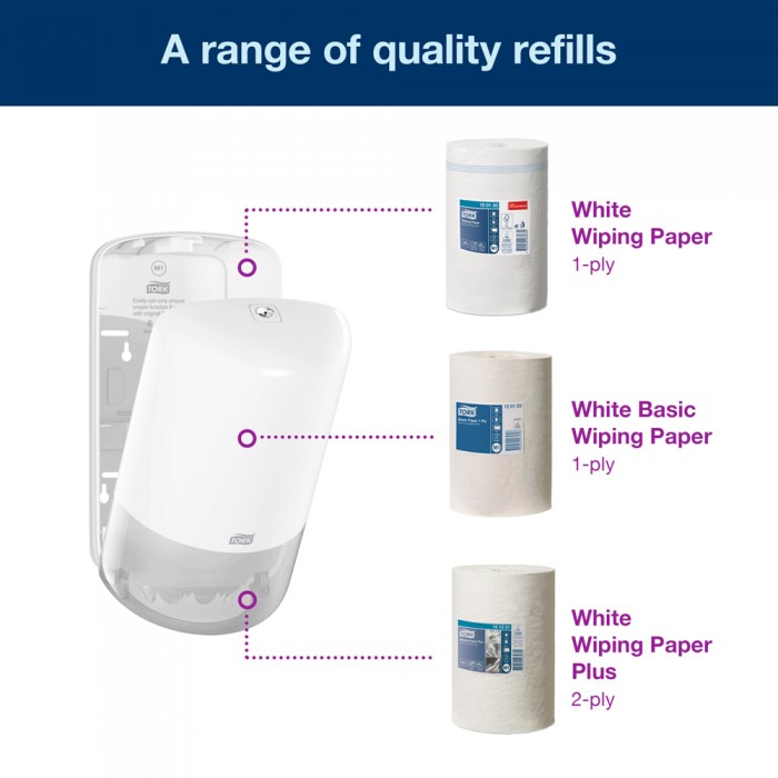 Συσκευή Ρολού Κουζίνας Centerfeed Λευκή Τοίχου Tork Mini 558000