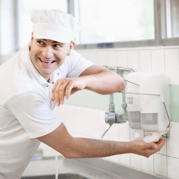 Συσκευή Υγρού Σαπουνιού Χεριών Με Βραχίονα Λευκή Tork 560101