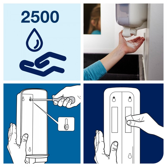 Συσκευή Σαπουνιού Χεριών Σε Αφρό Λευκή 1l Tork 561500