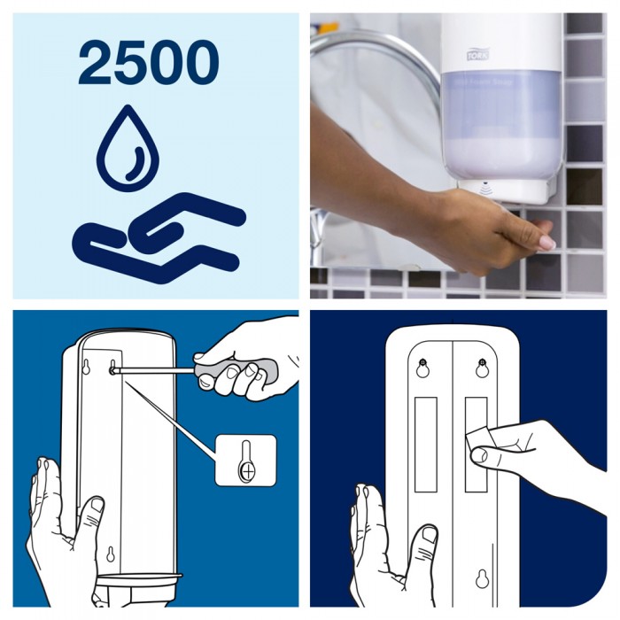 Συσκευή Σαπουνιού Χεριών Σε Αφρό Με Intuition™ Sensor Λευκή 1l Tork 561600