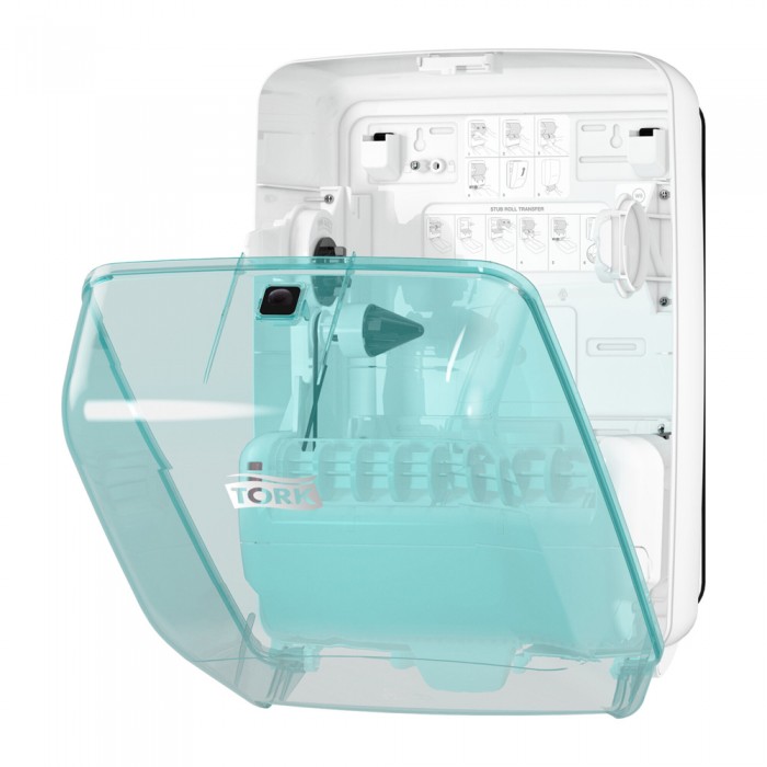 Συσκευή Βιομηχανικού Ρολού Τιρκουάζ/Λευκή Τοίχου Tork Basic Paper 651420