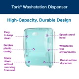 Συσκευή Βιομηχανικού Ρολού Τιρκουάζ/Λευκή Τοίχου Tork Basic Paper 651420