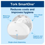 Συσκευή Χαρτιού Υγείας Centerfeed Λευκή Tork SmartOne® 680000