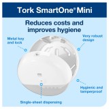 Συσκευή Χαρτιού Υγείας Centerfeed Λευκή Tork SmartOne® Mini 681000