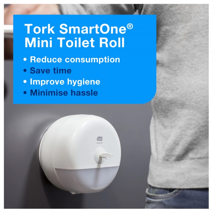 Συσκευή Χαρτιού Υγείας Centerfeed Λευκή Tork SmartOne® Mini 681000