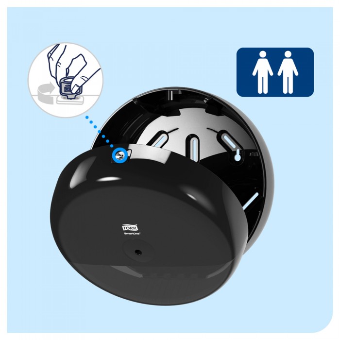 Συσκευή Χαρτιού Υγείας Centerfeed Μαύρη Tork SmartOne® Mini 681008