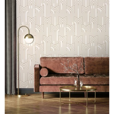 Ταπετσαρία Τοίχου UGEPA Collection ELEGANCE White, Gold 0.53x10.05m M42102