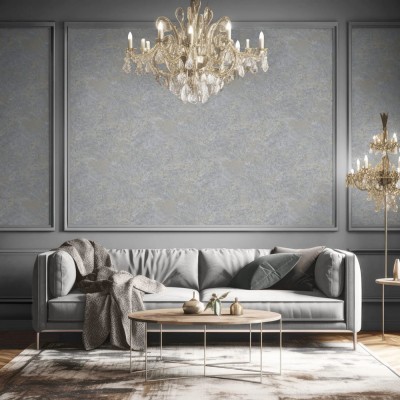 Ταπετσαρία Τοίχου 0.53x10.05m UGEPA Collection VENEZIA dark gray and golden brown M66719