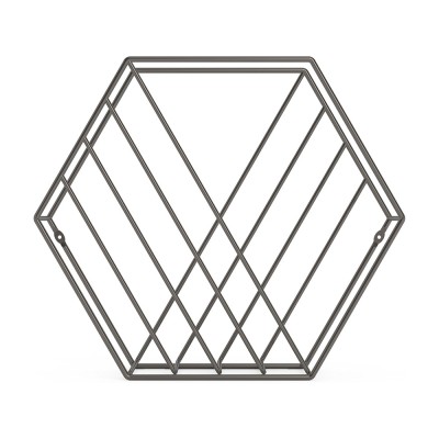 Βάση Περιοδικών & Δίσκων Βινυλίου 33x33x7.6cm με φινίρισμα Τιτανίου UMBRA Zina MTL TTNM 1008973-378