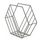 Βάση Περιοδικών & Δίσκων Βινυλίου 33x33x7.6cm με φινίρισμα Τιτανίου UMBRA Zina MTL TTNM 1008973-378