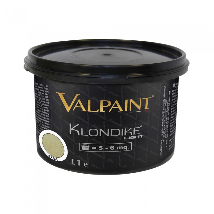 Διακοσμητικό Χρώμα Νερού Εσωτερικού Χώρου Με Φινίρισμα Μεταλλικού Εφέ ValPaint Klondike Light 1lt 476A