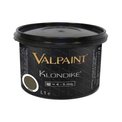 Διακοσμητικό Χρώμα Νερού Εσωτερικού Χώρου Με Μεταλλικό Εφέ ValPaint Klondike 1lt 430A