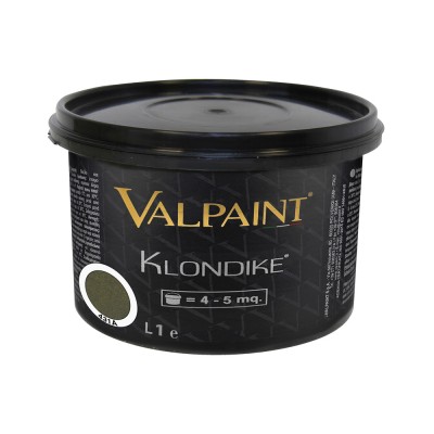 Διακοσμητικό Χρώμα Νερού Εσωτερικού Χώρου Με Μεταλλικό Εφέ ValPaint Klondike 1lt 431A