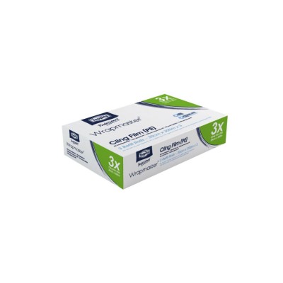Μεμβράνη Διαφανής Pe 30cmx300m 3 ρολά Wrapmaster® 3000 18C81