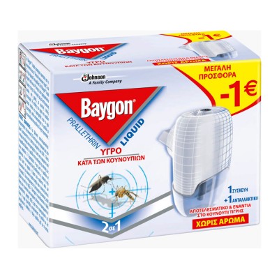 Σετ Συσκευή Με Υγρό Εντομοαπωθητικό 27ml Για 45 Νύχτες Baygon® Liquid 12547