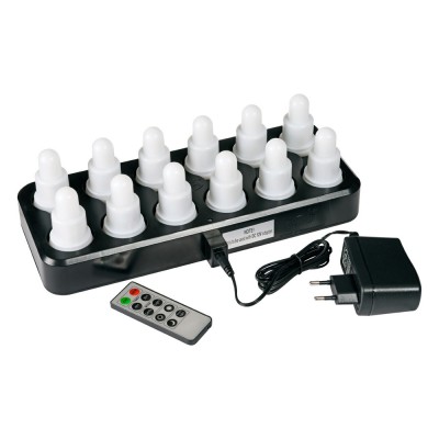 Επαναφορτιζόμενα Λευκά Κεριά Led 7x4cm 12h 12 τεμάχια Duni 165735