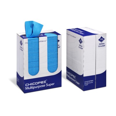 Βιομηχανικό πανί πολλαπλών χρήσεων M Fold 34x53cm 130 τεμάχια Μπλε CHICOPEE Multipurpose 74711