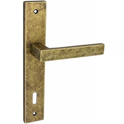 Χερούλι πόρτας με πλάκα Μονό (1τεμάχιο) σε Αντικέ Μπρούντζινο Νο 212 Viobrass