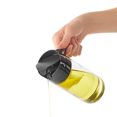 Λαδικό Γυάλινο Κανατάκι 500ml Μαύρο Viosarp No413-Black