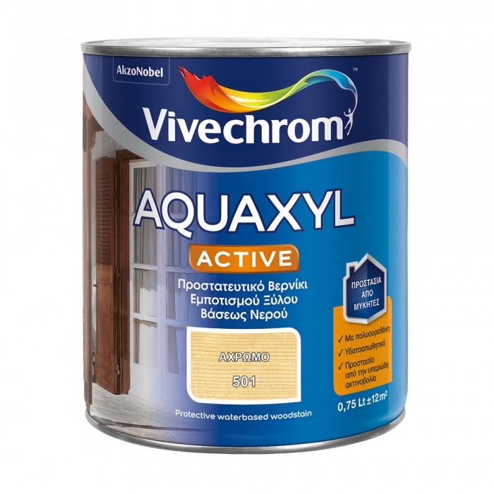 Συντηρητικό Ξύλου Νερού 750ml 501 Άχρωμο Vivechrom Aquaxyl Active