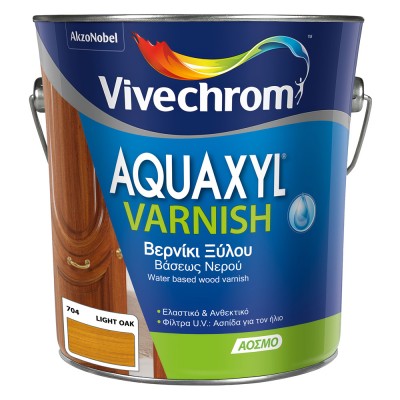 Βερνίκι Εμποτισμού Νερού Vivechrom Aquaxyl Varnish 704 LIGHT OAK (ΔΡΥΣ ΑΝΟΙΧΤΟ) Σατινέ 2.5lt