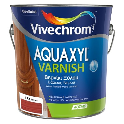 Βερνίκι Εμποτισμού Νερού Vivechrom Aquaxyl Varnish 722 Σατινέ 2.5lt