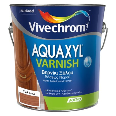 Βερνίκι Εμποτισμού Νερού Vivechrom Aquaxyl Varnish 724 Σατινέ 2.5lt