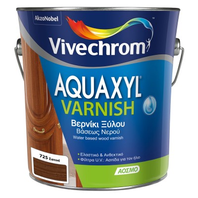 Βερνίκι Εμποτισμού Νερού Vivechrom Aquaxyl Varnish 725 Σατινέ 2.5lt