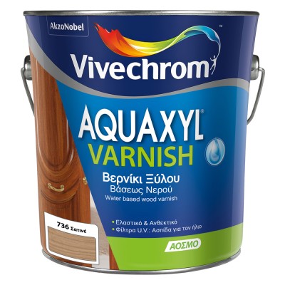 Βερνίκι Εμποτισμού Νερού Vivechrom Aquaxyl Varnish 736 Σατινέ 2.5lt