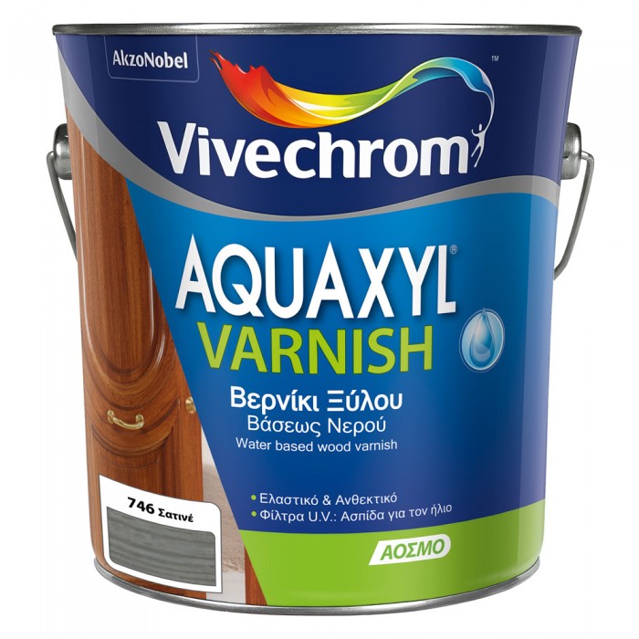 Βερνίκι Εμποτισμού Νερού Vivechrom Aquaxyl Varnish 746 Σατινέ 2.5lt