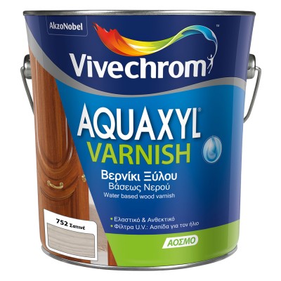 Βερνίκι Εμποτισμού Νερού Vivechrom Aquaxyl Varnish 752 Σατινέ 2.5lt
