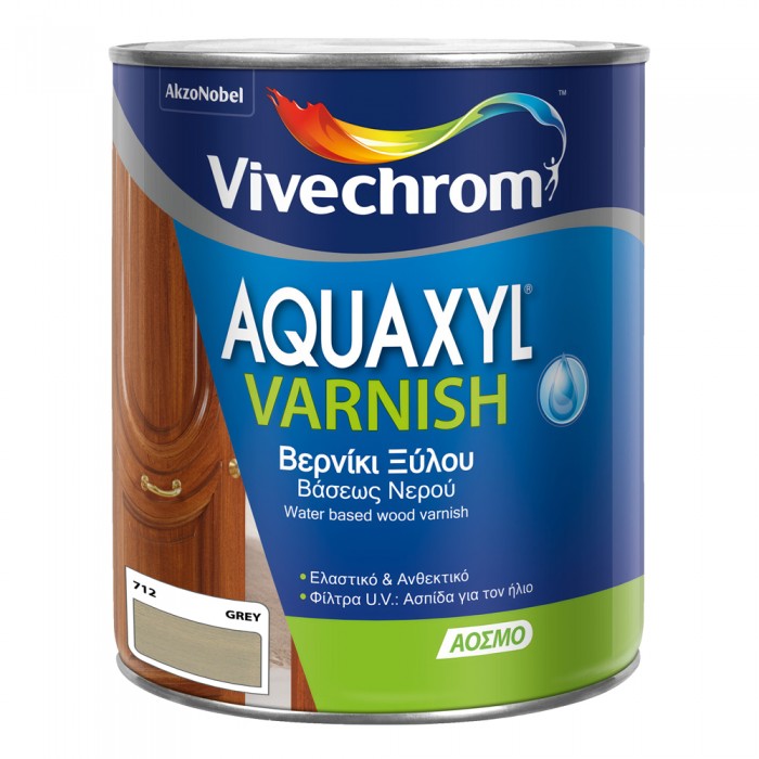 Βερνίκι Εμποτισμού Νερού Vivechrom Aquaxyl Varnish 712 GREY (ΓΚΡΙ) Σατινέ 750ml