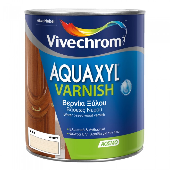Βερνίκι Εμποτισμού Νερού Vivechrom Aquaxyl Varnish 713 WHITE (ΛΕΥΚΟ) Σατινέ 750ml