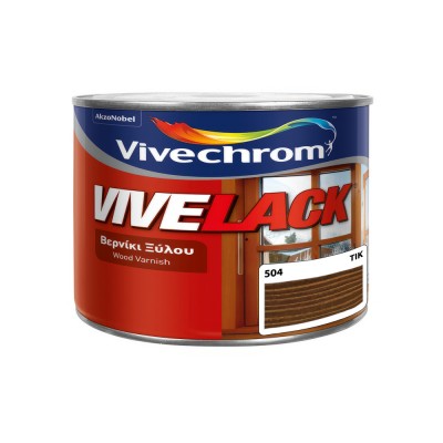 Βερνίκι Ξύλου Διαλύτου εσωτερικής και εξωτερικής χρήσης Gloss 200ml Vivechrom Vivelack 504 ΤΙΚ