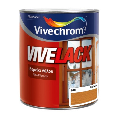 Βερνίκι Ξύλου Διαλύτου εσωτερικής και εξωτερικής χρήσης Gloss 750ml Vivechrom Vivelack 508 Πεύκο