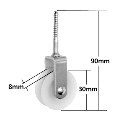 Ροδάτσα - Μεταλλική Τροχαλία για Σχοινί 90xØ30 Vorman 007900190A