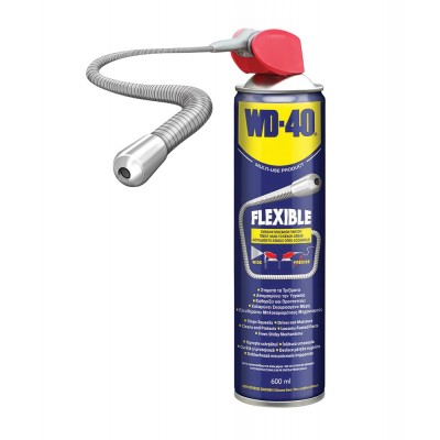 WD-40 Αντισκωριακό - Αντιυγρασιακό - Λιπαντικό σπρέι με εύκαμπτο σωληνάκι 18cm Flexible Multi-Use 600ml 2600120