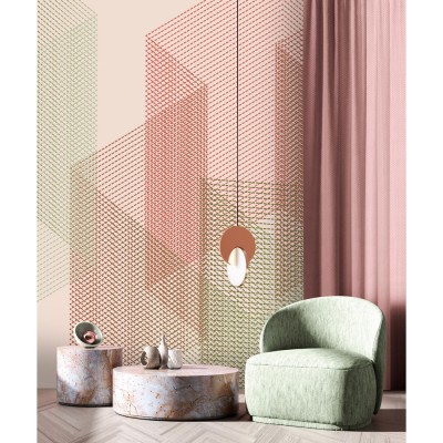 Φωτοταπετσαρία Τοίχου 400x270cm σε 4 ρολλά των 100cm Walls by Patel 4 «Generative Phantasies» Mesh 2 DD127633