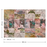 Φωτοταπετσαρία Τοίχου 400x270cm σε 4 ρολλά των 100cm Walls by Patel 4 «Down To Earth» Mixed Marble DD127693