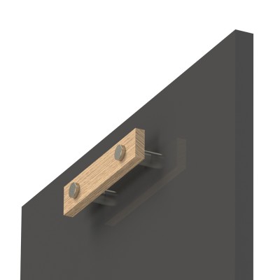 Ξύλινο Πομολάκι επίπλων Άβαφο απο Μασίφ Ξύλο Δρύς Πλατύβενη Βορείου Αμερικής με Inox Αποστάτη σε 3 διαστάσεις σειρά 1000