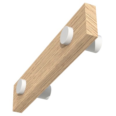 Ξύλινο Πομολάκι επίπλων Άβαφο απο Μασίφ Ξύλο Δρύς Πλατύβενη Βορείου Αμερικής με Λευκό Αποστάτη σε 3 διαστάσεις σειρά 1000