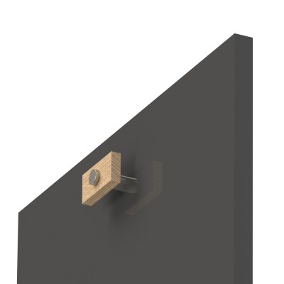 Ξύλινο Πομολάκι Μονό επίπλων Άβαφο απο Μασίφ Ξύλο Δρύς Πλατύβενη Βορείου Αμερικής με Inox Αποστάτη σειρά 1050